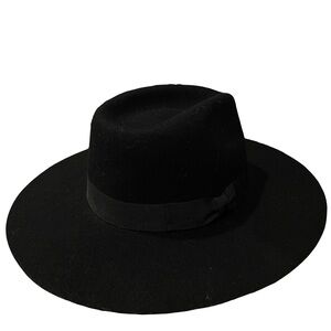 Black Wide Brim Hat